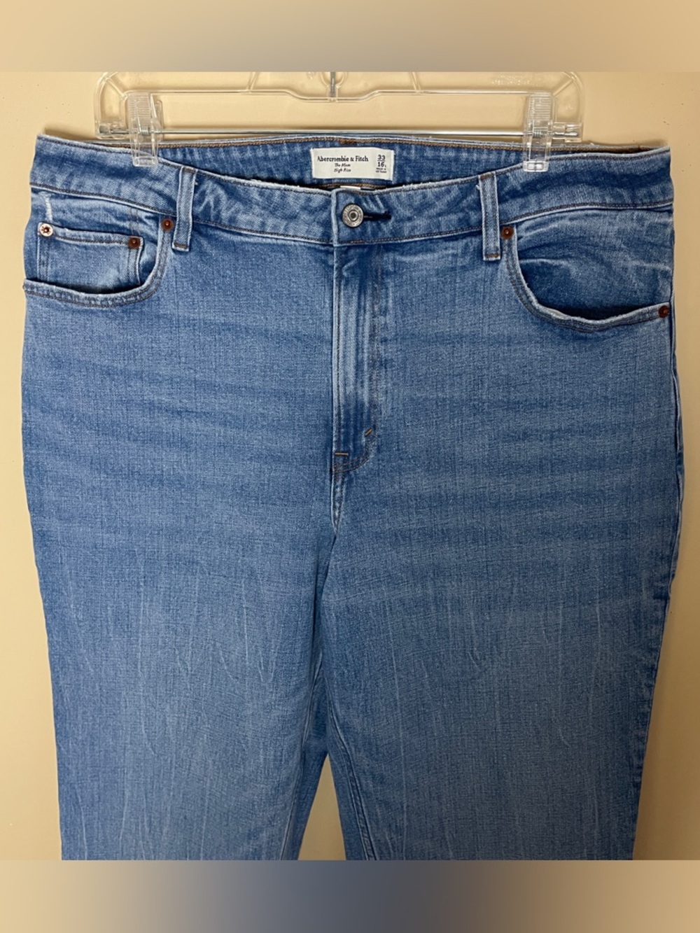 Abercrombie & Fitch Curve Love The Mom Jeans Women's 33 / 16L High Rise - Picture 6 of 10